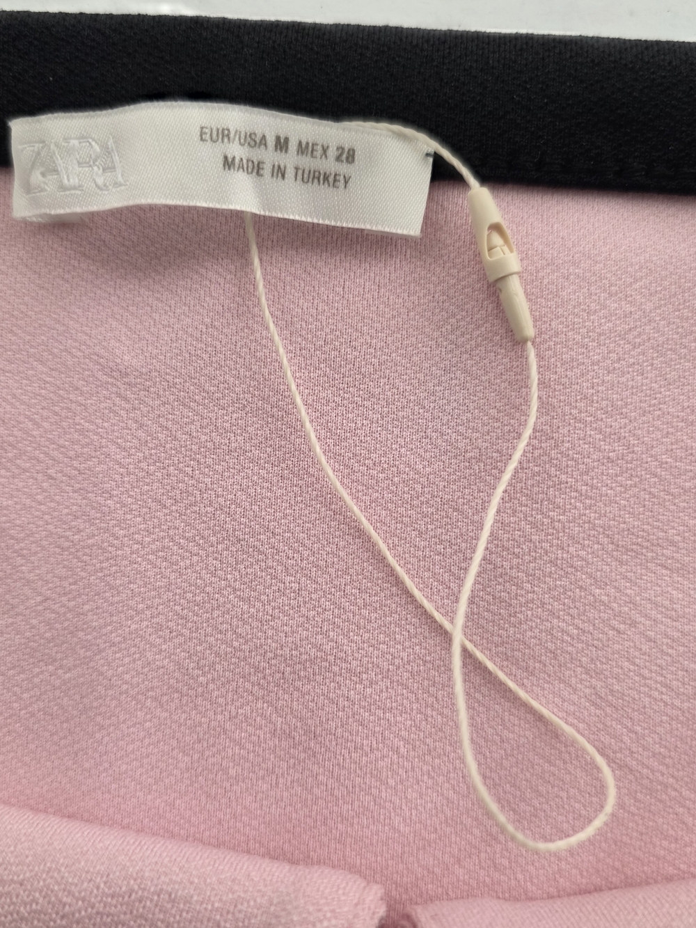 Zara Pink Off-Shoulder Crop Top with Black Trim Size M - Picture 6 of 9